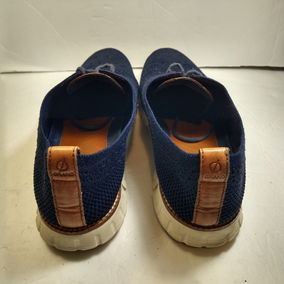Cole Haan Zero Grand StitchLite Blue Wingtip Oxford Shoes Men’s sz 9.5M (C24947) - Picture 5 of 10